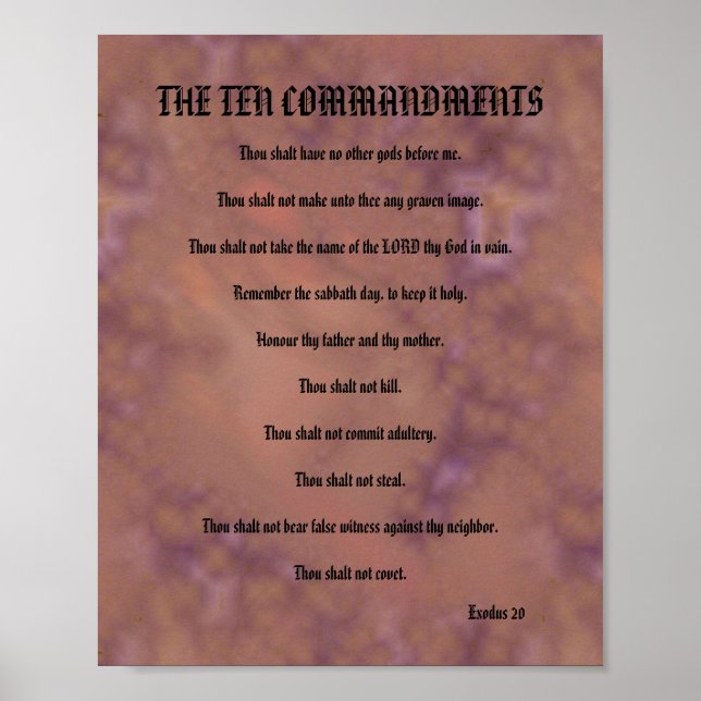 Poster Les Dix Commandements - Repérés rouges (Devant)