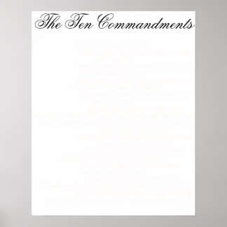 Poster Les dix commandements subtils