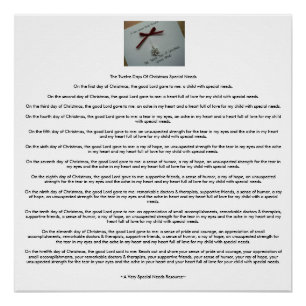 Poster Les douze jours des besoins spéciaux de Noël
