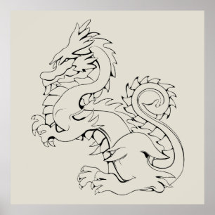 Poster Les Dragons Asiatiques Tatsu Sont Des Créatures My