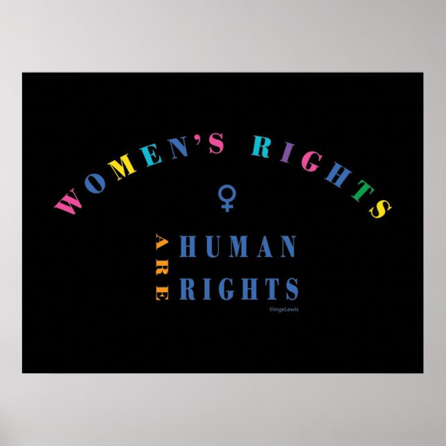 Poster Les droits de la femme sont les droits de l'homme, (Devant)