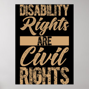 Poster Les droits des personnes handicapées sont des droi