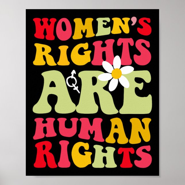 Poster Les droits sont des droits de l'homme féministe (Devant)