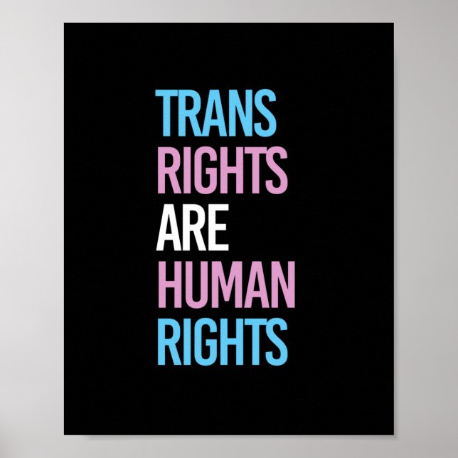 Poster Les droits trans sont des droits humains - couleur (Devant)