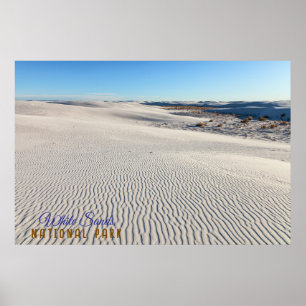 Poster Les dunes de sable blanc