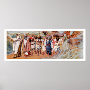 Poster Les eaux sont divisées. Peinture par James Tissot