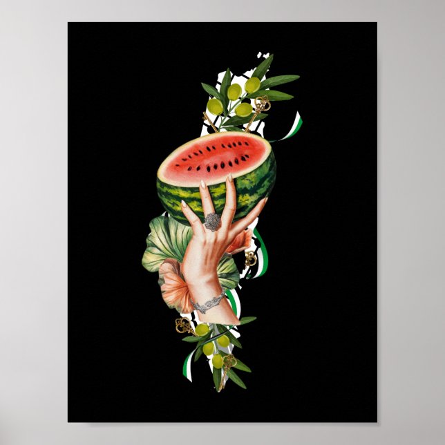 Poster Les éléments palestiniens traditionnels en palesti (Devant)