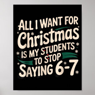 Poster Les élèves disent 6-7 67 Six Sept Prof de maths dr