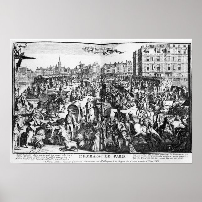 Poster Les embouteillages à Paris (Devant)