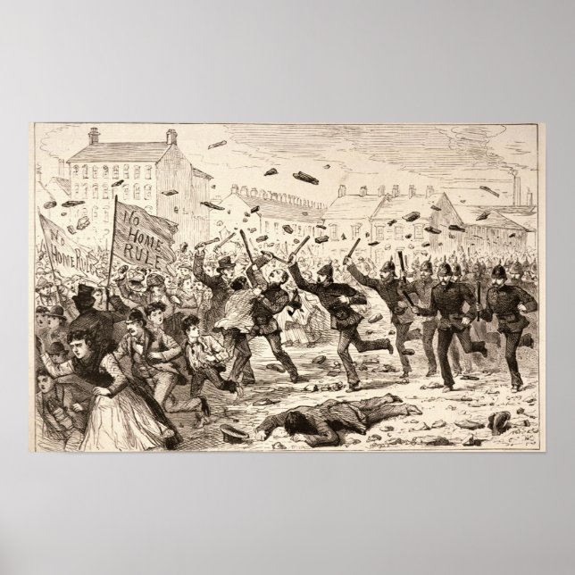 Poster Les émeutes à Belfast (Devant)