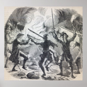 Poster Les émeutiers de Sacheverell détruisent une partie