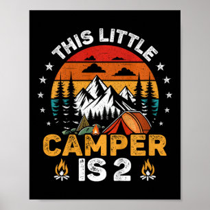 Poster Les enfants Ce petit campeur a 2 ans Camping 2ème