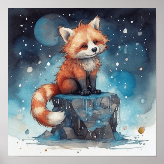 Poster Les enfants Dreamy Red Panda Art (Devant)