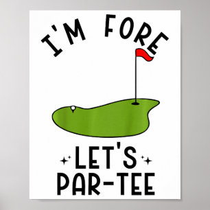 Poster Les enfants, je suis au par-tee drôle Golf Party A