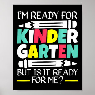 Poster Les enfants, je suis prêt pour la maternelle, mais