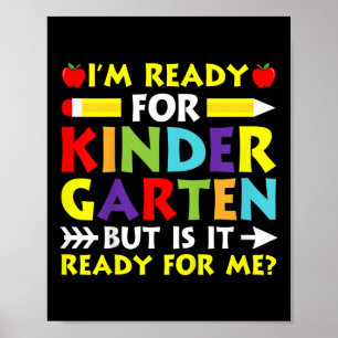 Poster Les Enfants Je Suis Prêt Pour Le Jardin D'Enfants 