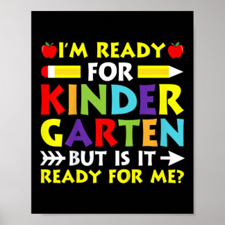 Poster Les Enfants Je Suis Prêt Pour Le Jardin D'Enfants 