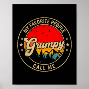 Poster Les Enfants M'appellent Gpy Retro Pour Papa Grand-