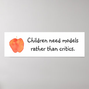 Poster Les enfants ont besoin de modèles