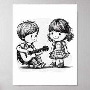 Poster Les enfants s'amusent comme toujours. Autocollant
