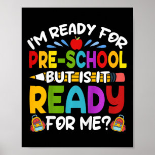 Poster Les Enfants S'Amusent Je Suis Prêt Pour L'École Pr
