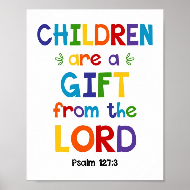 Poster Les Enfants Sont Un Don Du Seigneur Christian (Devant)