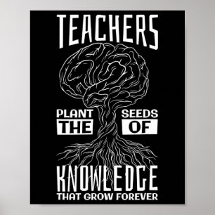 Poster Les Enseignants Plantent Les Graines De La Connais