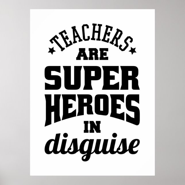 Poster Les Enseignants Sont De Super Héros En Disque (Devant)