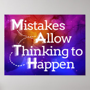 Poster Les erreurs d'acronyme mathématique permettent de 