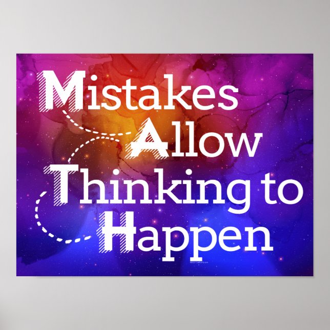 Poster Les erreurs d'acronyme mathématique permettent de  (Devant)