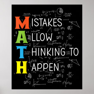 Poster Les Erreurs MATH Permettent De Penser À Ce Qui Se