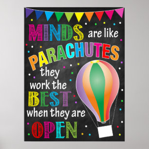 POSTER LES ESPRITS SONT COMME DES PARACHUTES !
