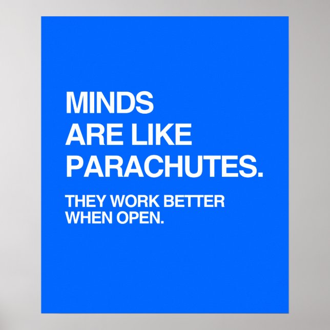POSTER LES ESPRITS SONT COMME DES PARACHUTES (Devant)