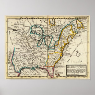 Poster Les Etats-Unis, Canada, Amérique du Nord