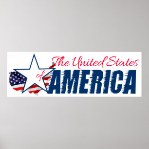 Poster Les États-Unis D'Amérique 4 juillet