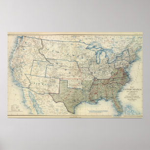 Poster Les Etats-Unis en décembre 1862