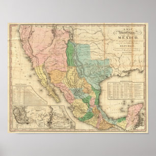 Poster Les Etats-Unis et le Mexique