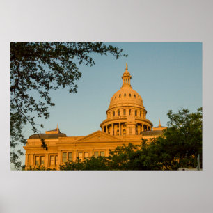 Poster Les Etats-Unis, le Texas, Austin. Bâtiment de