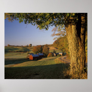Poster Les Etats-Unis, Vermont, Woodstock du sud, ferme