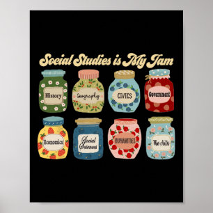 Poster Les études sociales sont mon truc Prof d'histoire