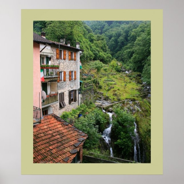 Poster Les falaises de Menaggio (Devant)