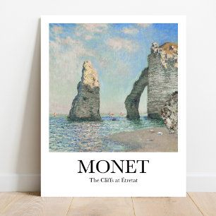 Poster Les falaises d'Étretat par Claude Monet