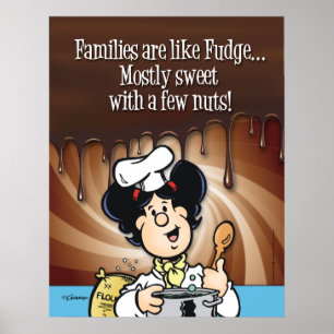 Poster Les Familles Sont Comme Fudge