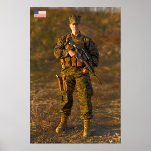 POSTER LES FEMMES AMÉRICAINES COMBATTANTES