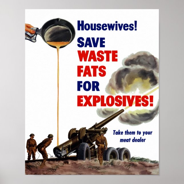 Poster Les femmes au foyer ! Économisez Les Graisses De D (Devant)
