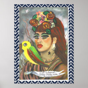 POSTER LES FEMMES COMPORTÉES PAR POSTER-WELL FONT
