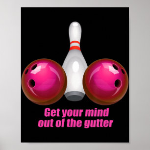 Poster Les Femmes De Bowling Amusantes Se Sentent De La G