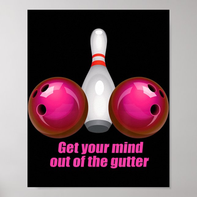 Poster Les Femmes De Bowling Amusantes Se Sentent De La G (Devant)