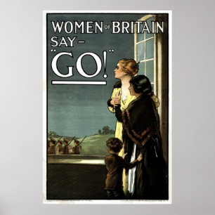 Poster Les femmes de la Grande-Bretagne disent VONT cru