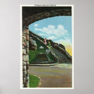 Poster Les femmes descendant l'escalier du sommet